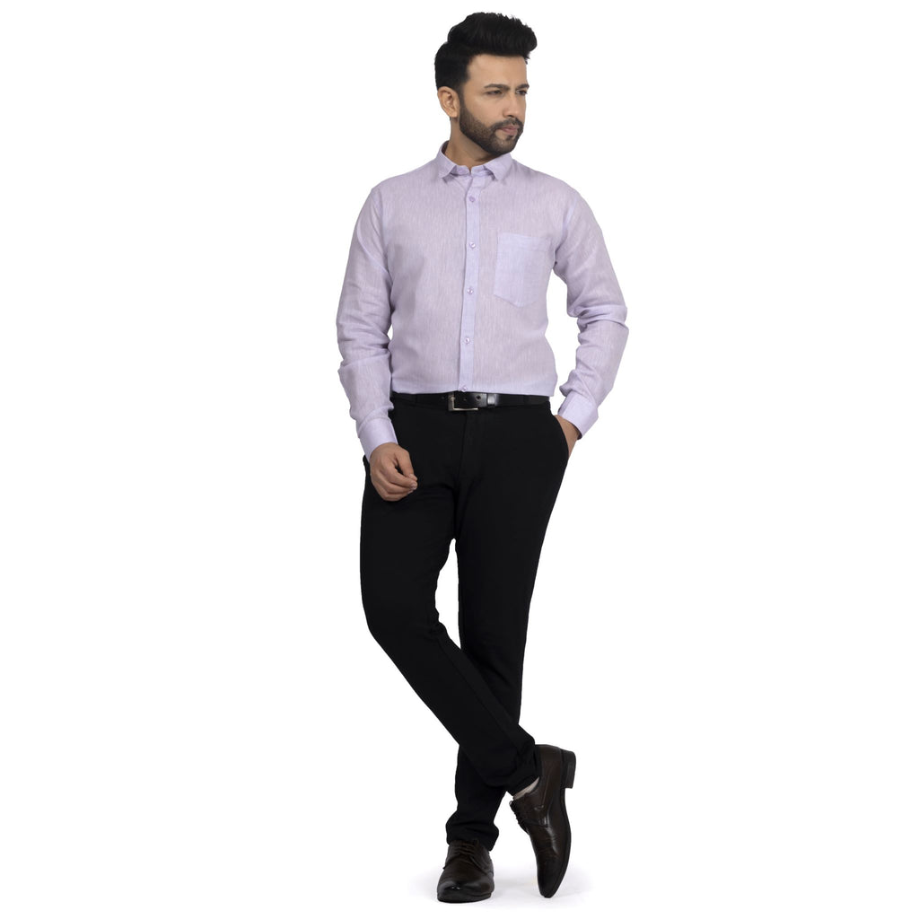Purple Linen Casual Shirt