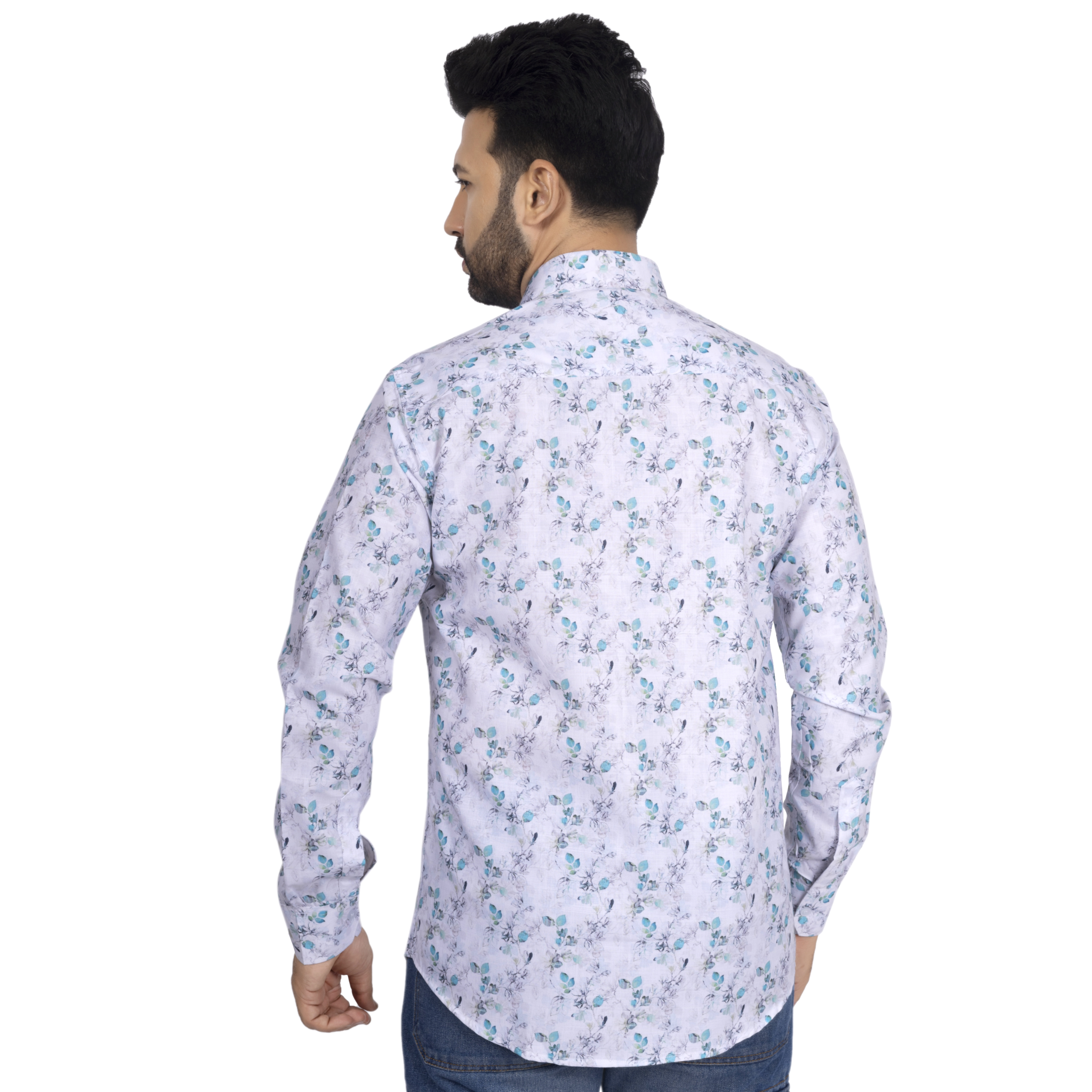 Blue And Green Floral Print