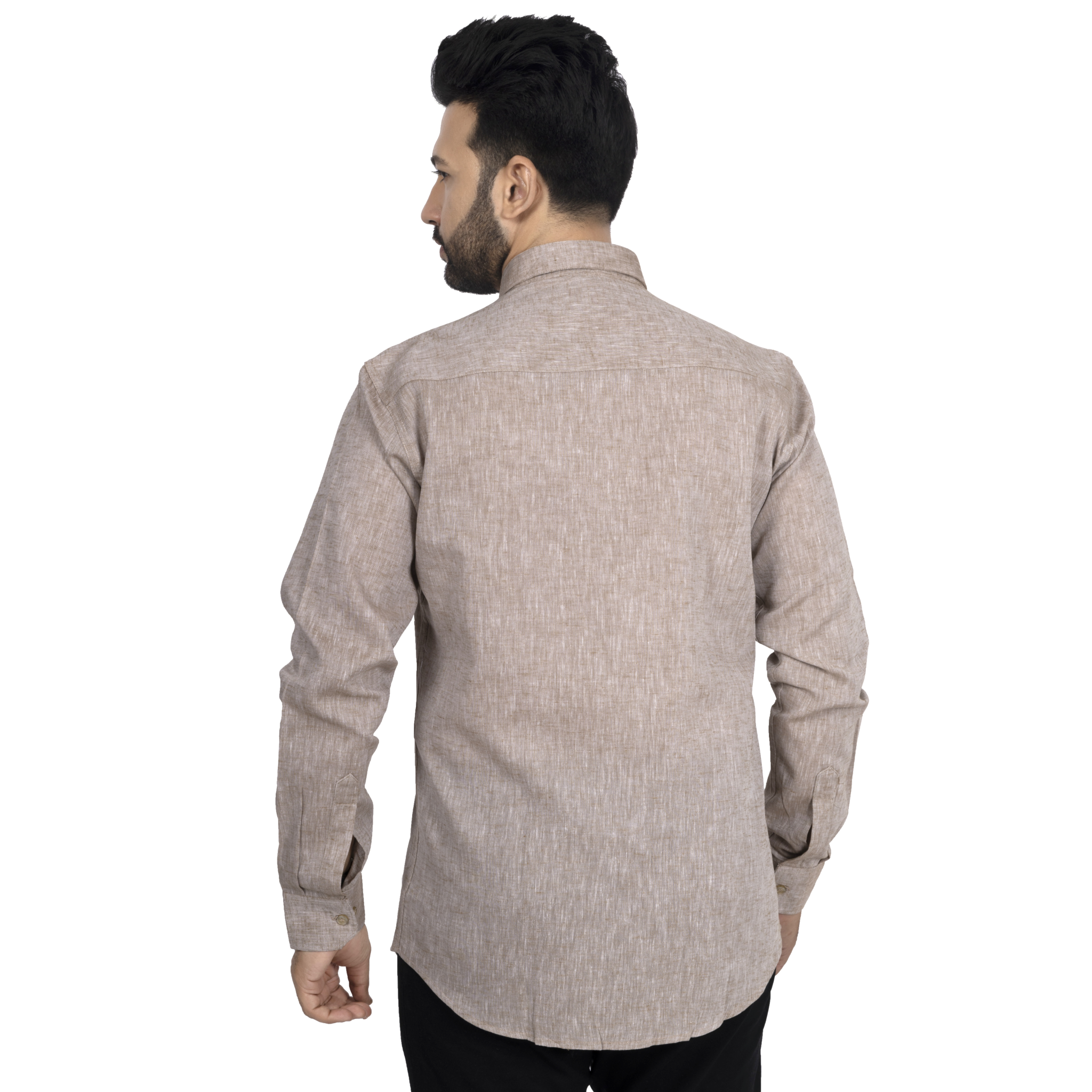 Beige Linen Casual Shirt
