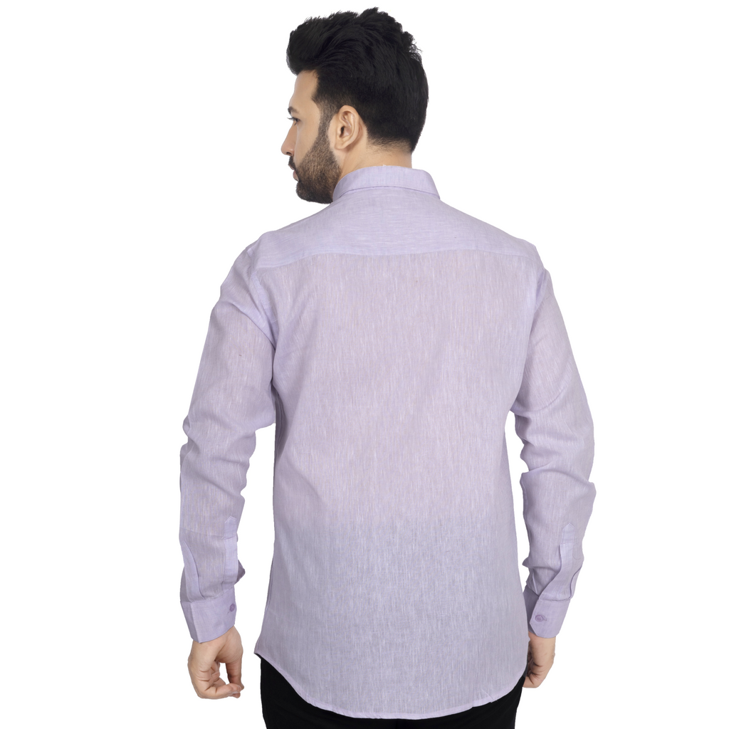 Purple Linen Casual Shirt