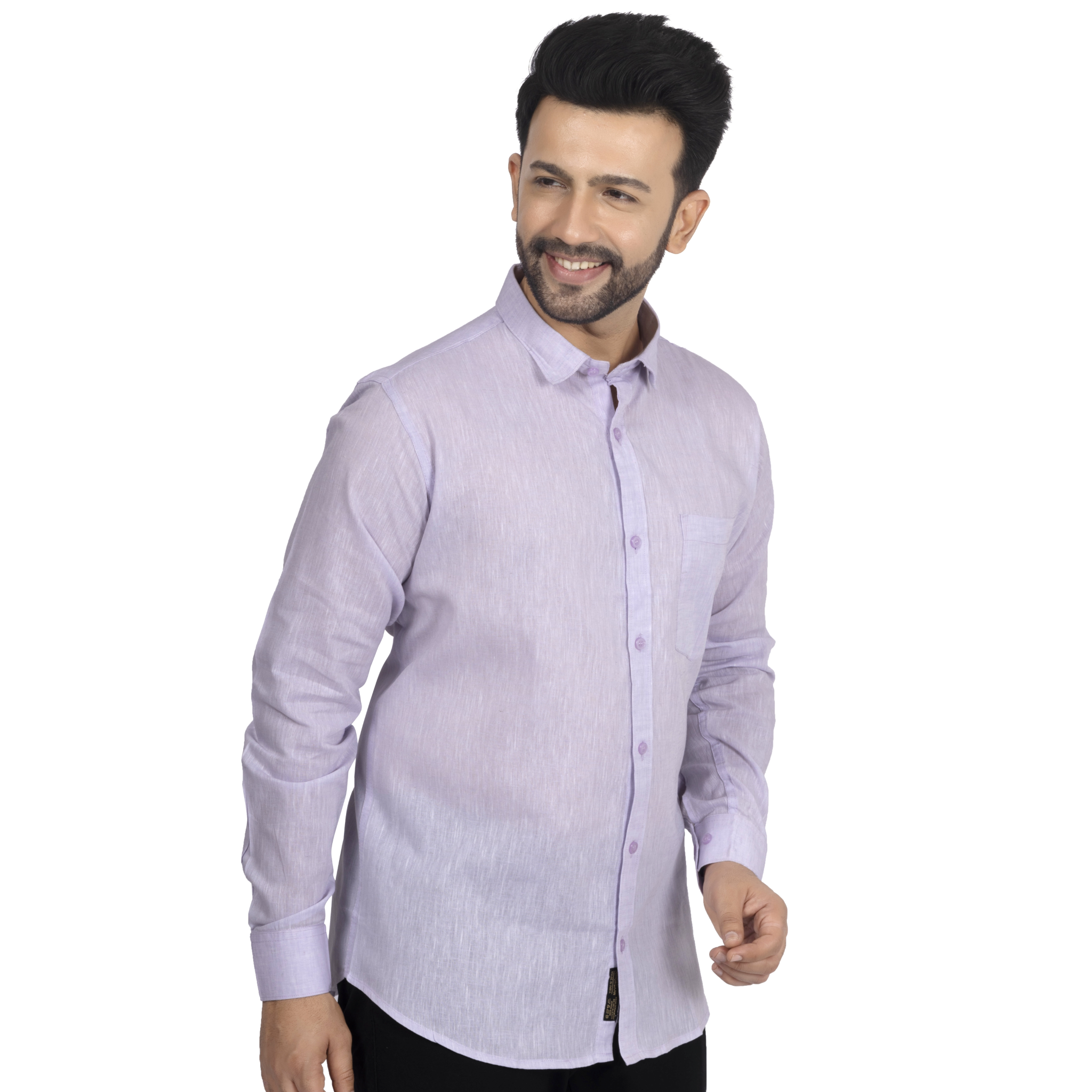 Purple Linen Casual Shirt