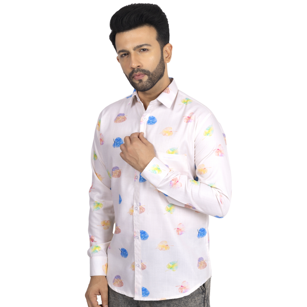 Multicolor Leaf Print