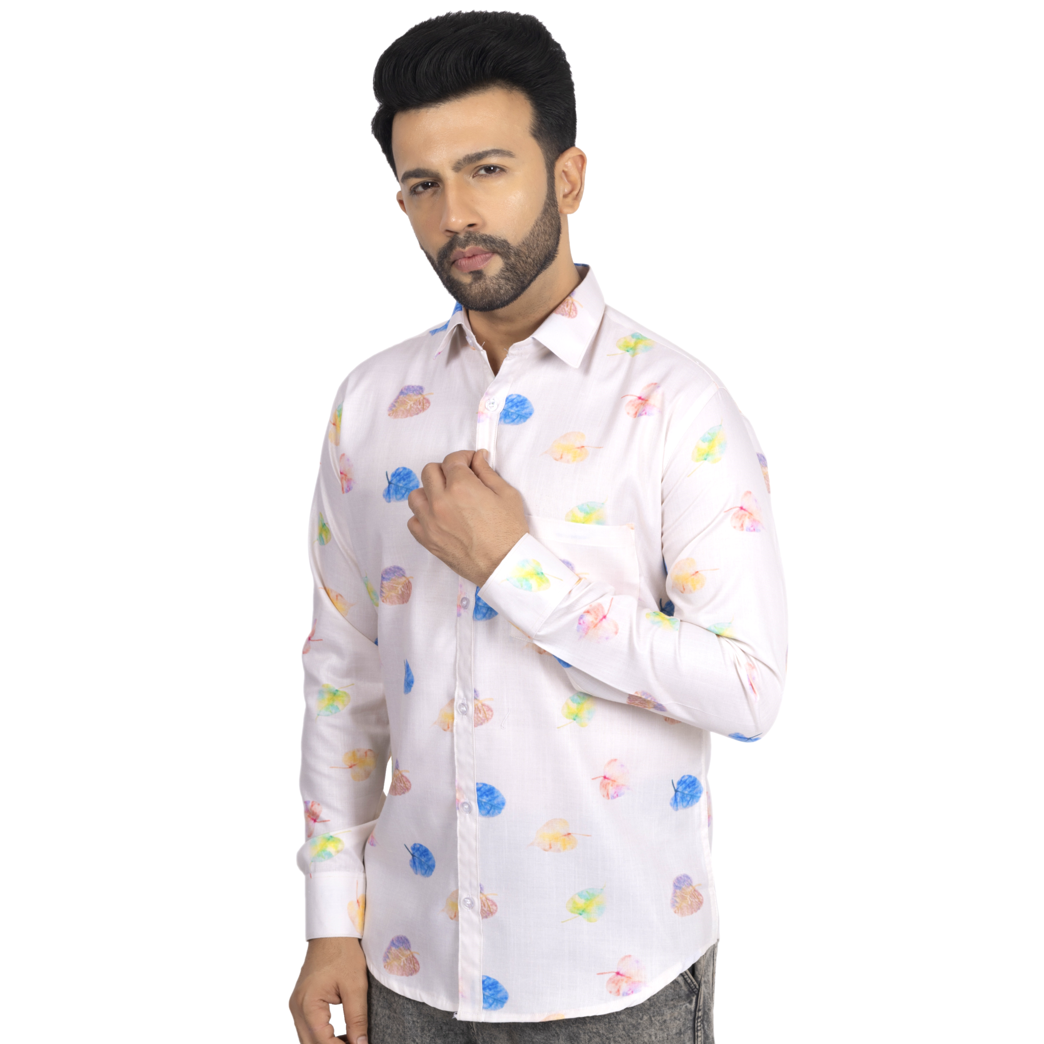 Multicolor Leaf Print