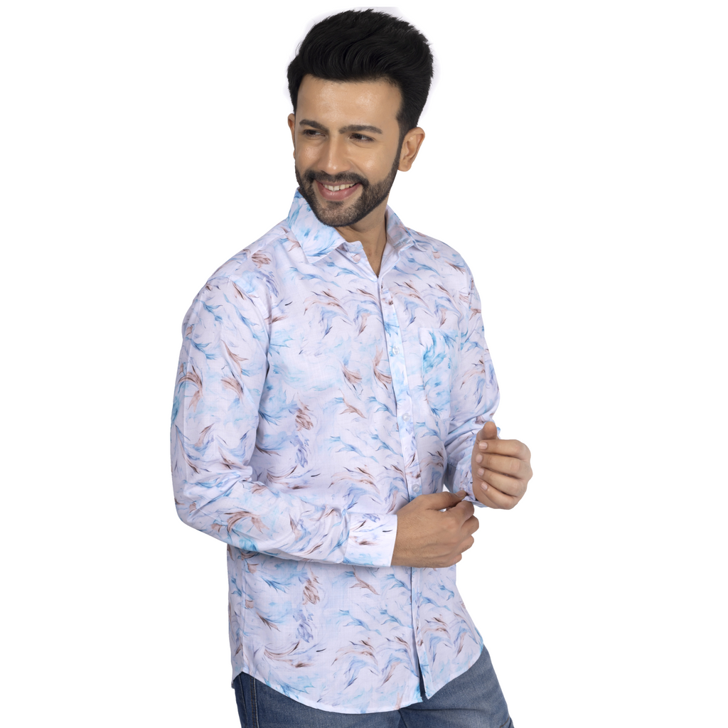 Light Blue Floral Print