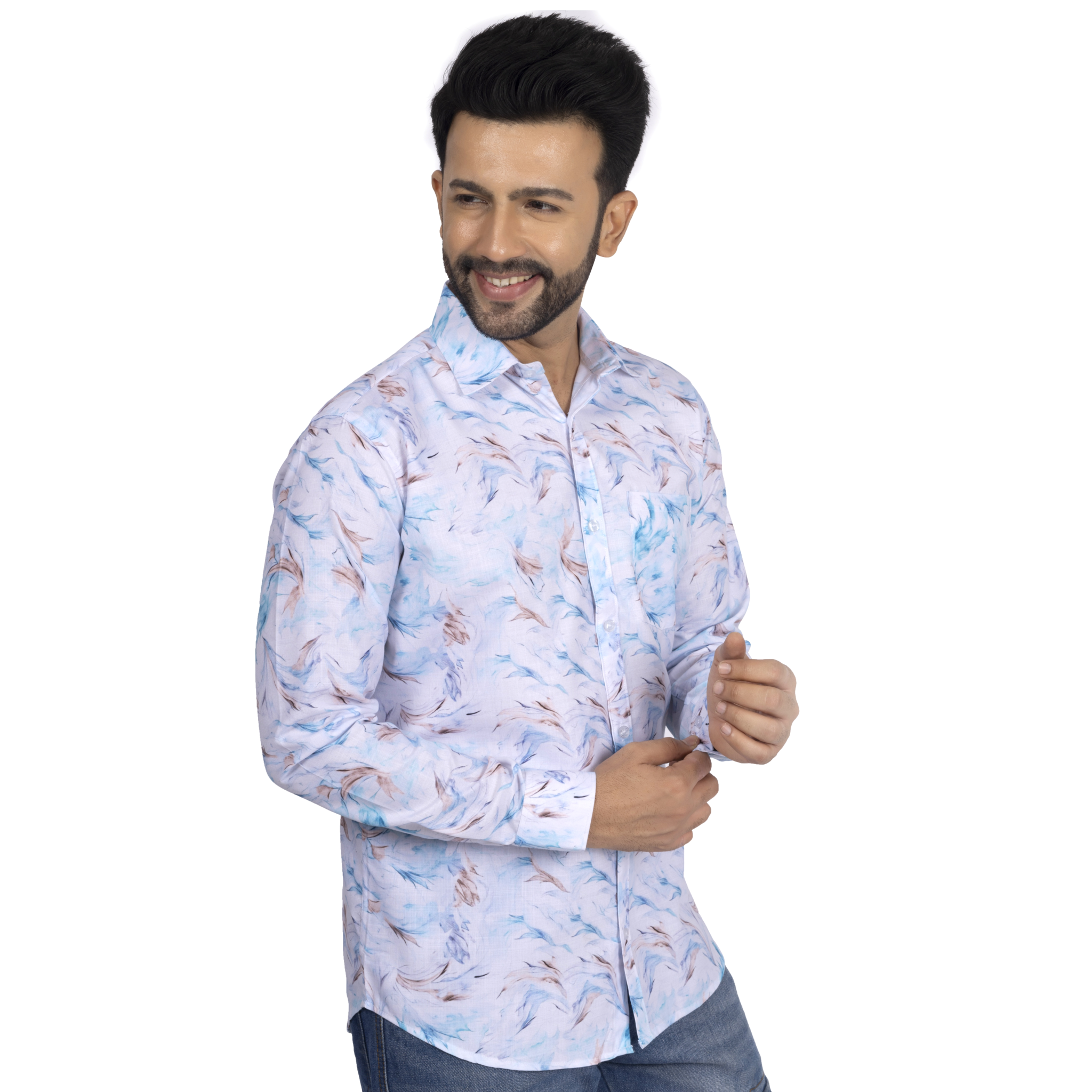 Light Blue Floral Print