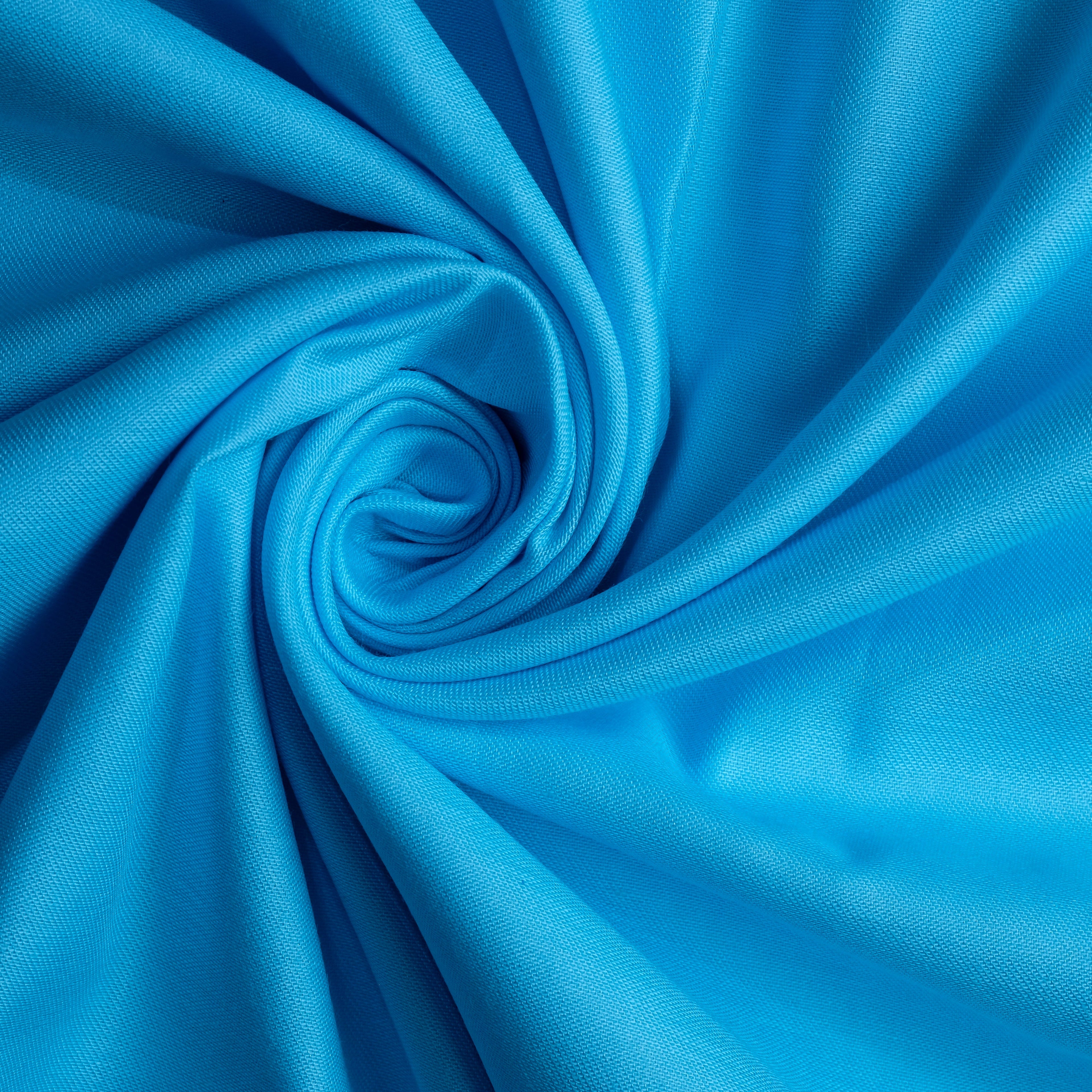 Light Blue 100% Pure Egyptian Giza Cotton Plain Fabric