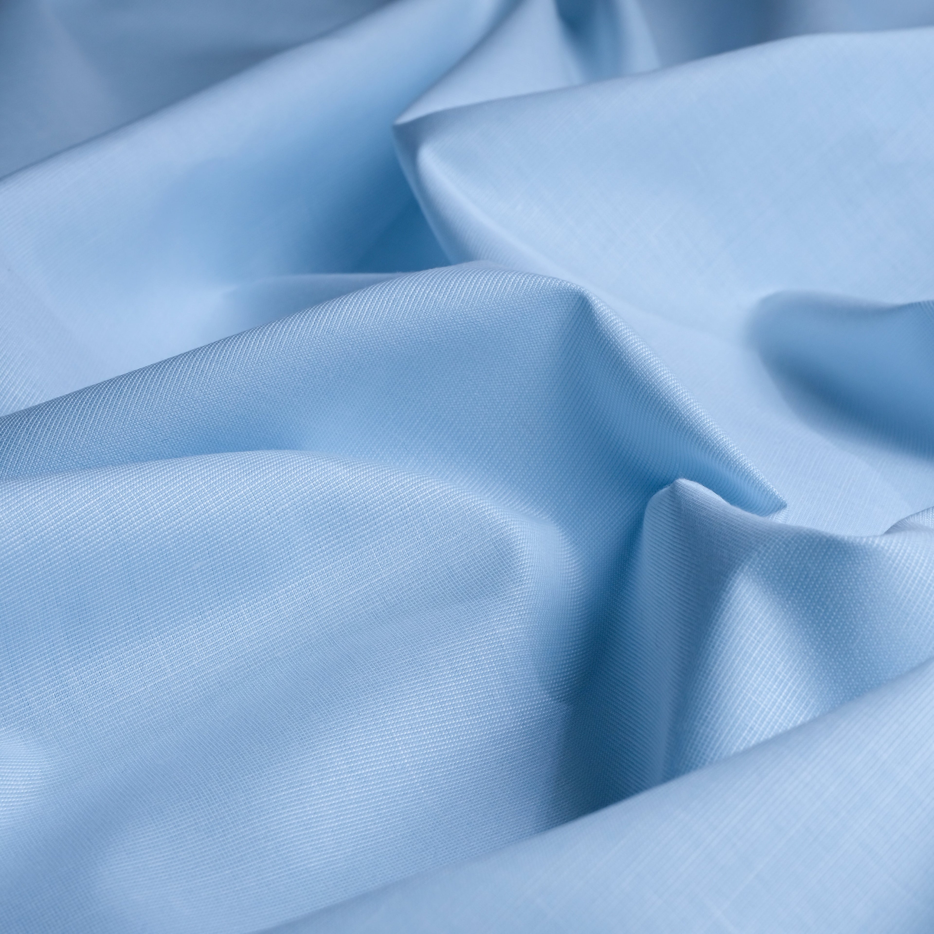 Sky Blue 100% Pure Egyptian FilaFil Cotton Plain Fabric
