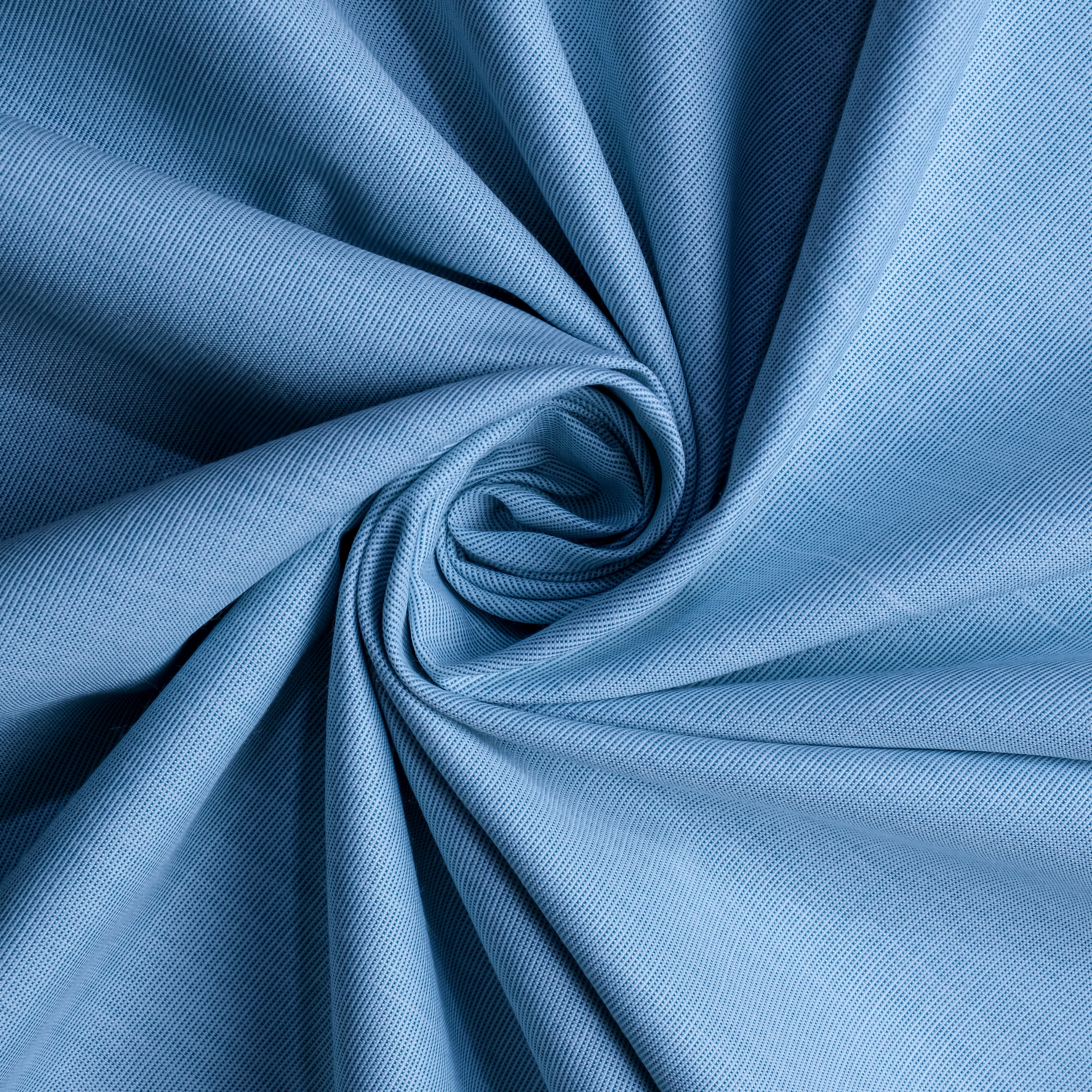 Light Blue 100% Egyptian Filafil Cotton Plain Fabric