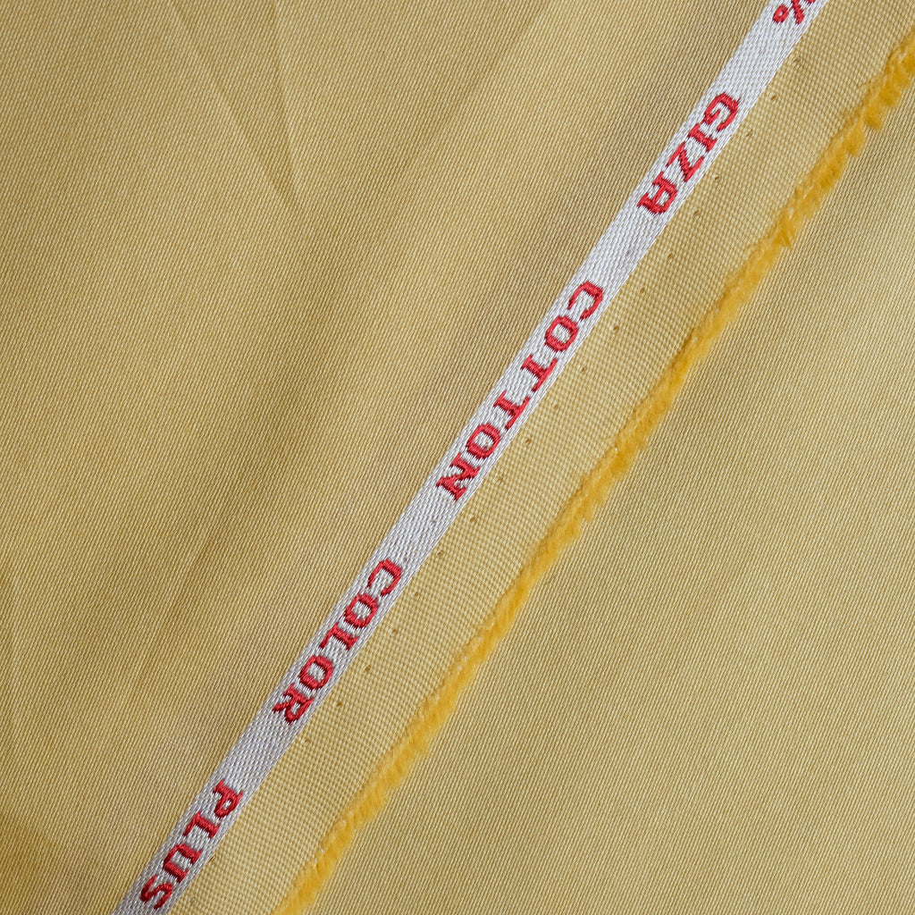 yellow 100% Egyptian Giza Cotton Plain Fabric