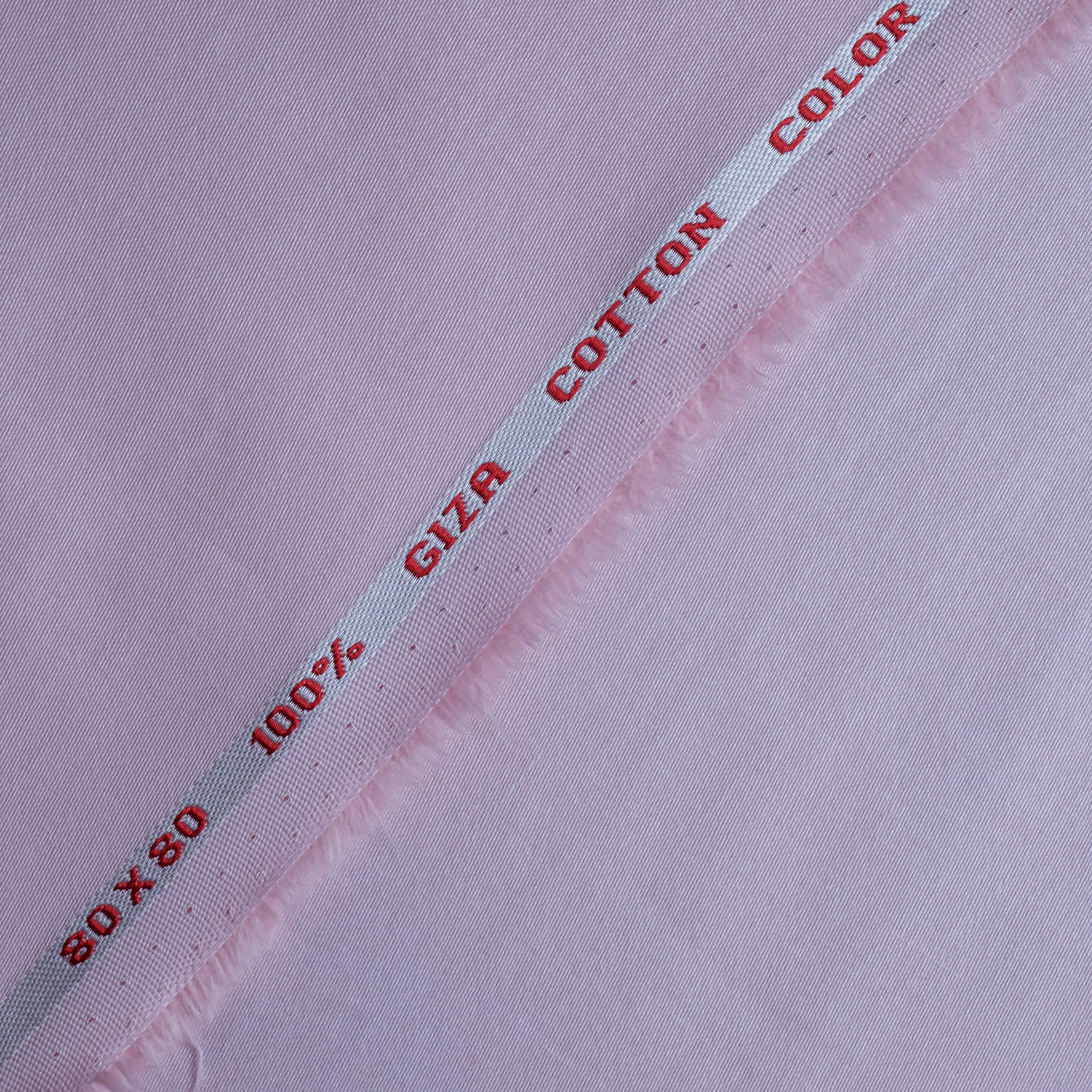 Pink 100% Pure Egyptian Giza Cotton Plain Fabric
