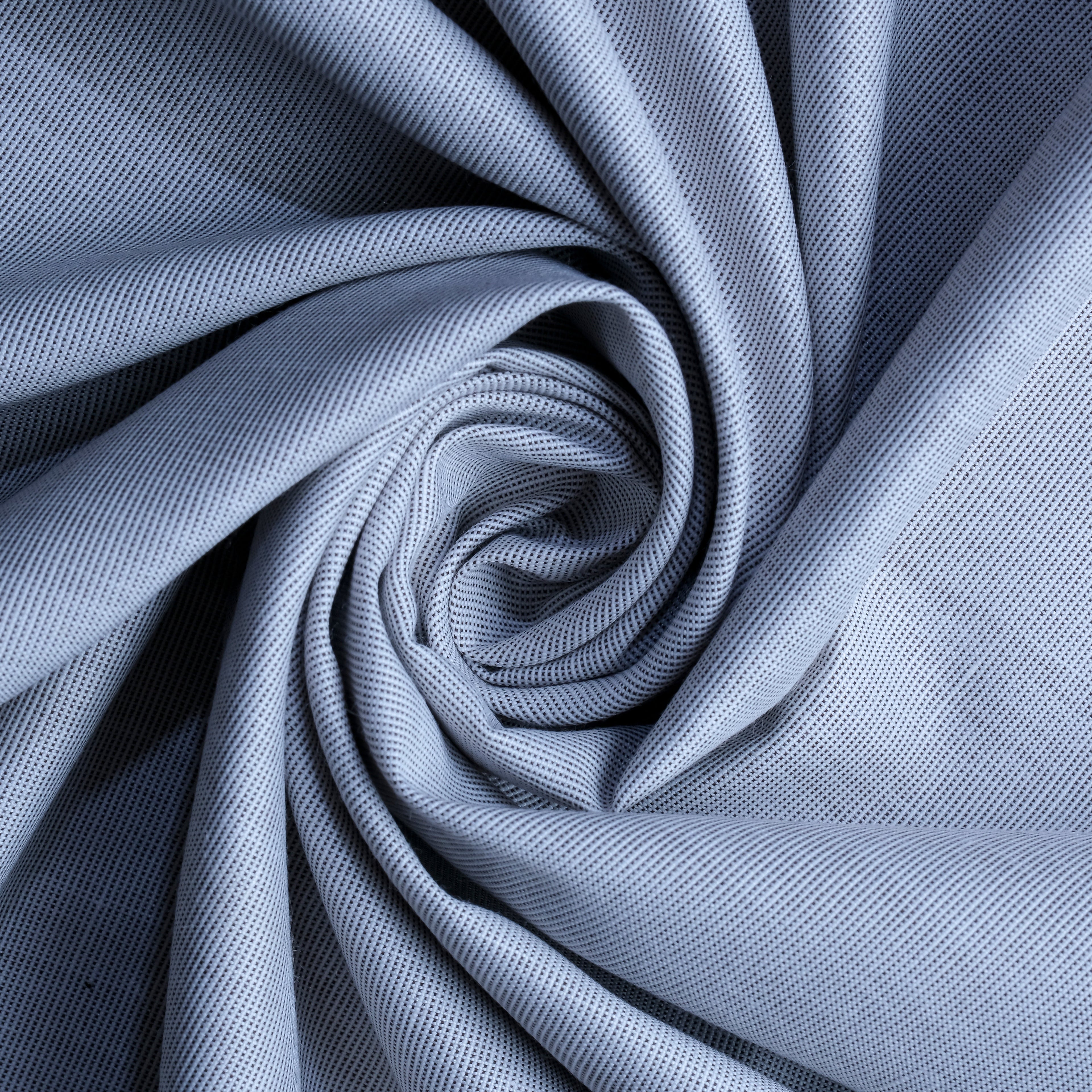Silver Lightsteel Blue 100% Pure Egyptian FilaFil Cotton plain Fabric