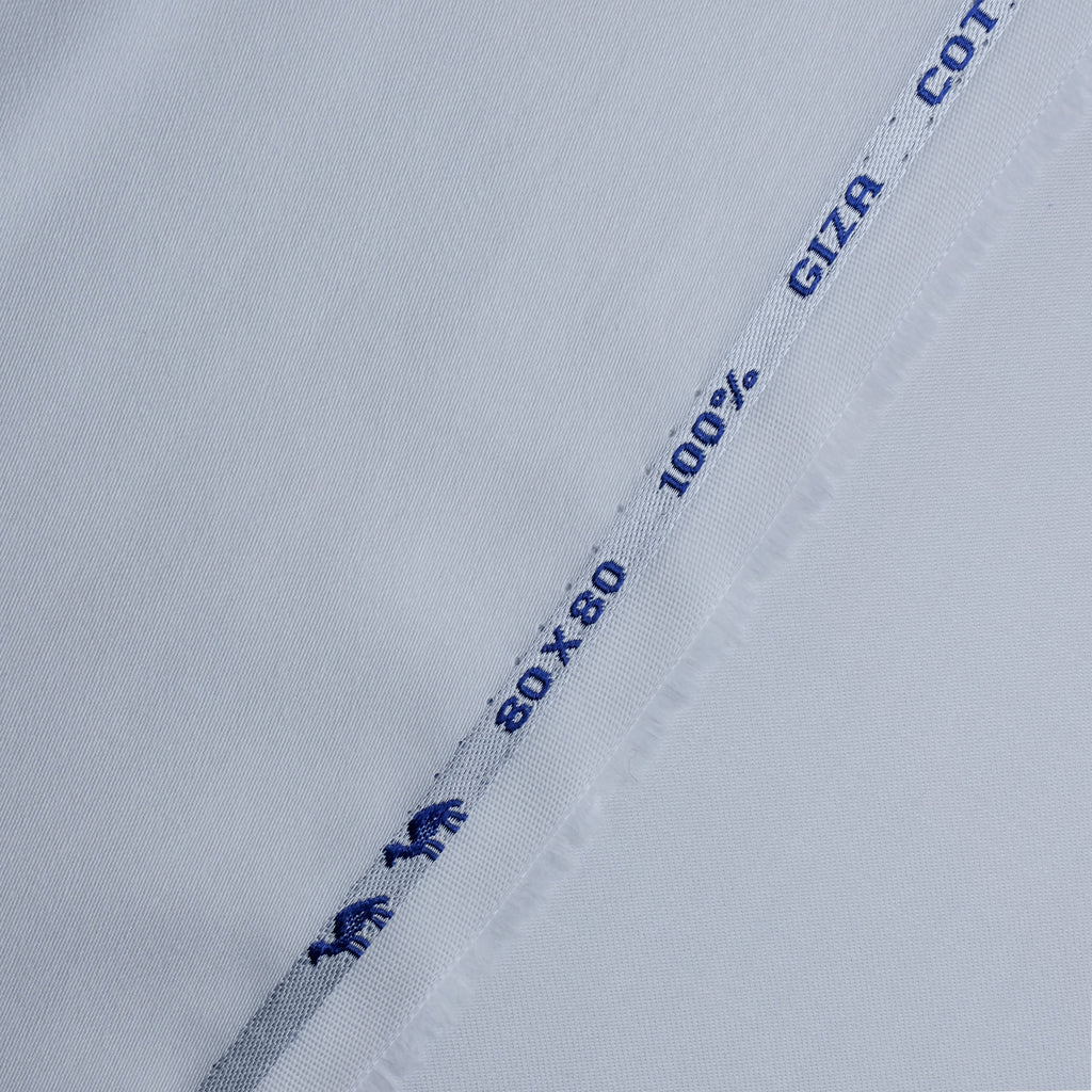 White 100% Pure Egyptian Giza Cotton Plain Fabric