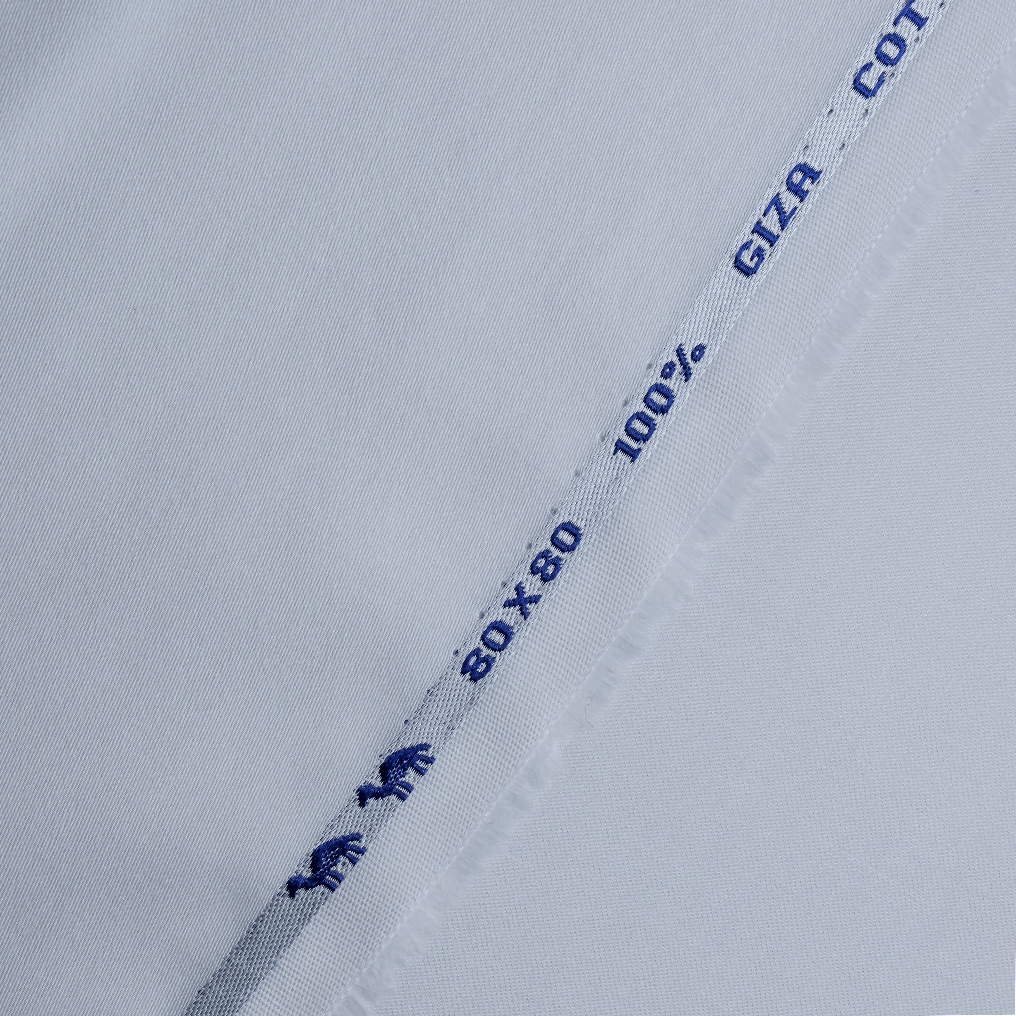 White 100% Pure Egyptian Giza Cotton Plain Fabric