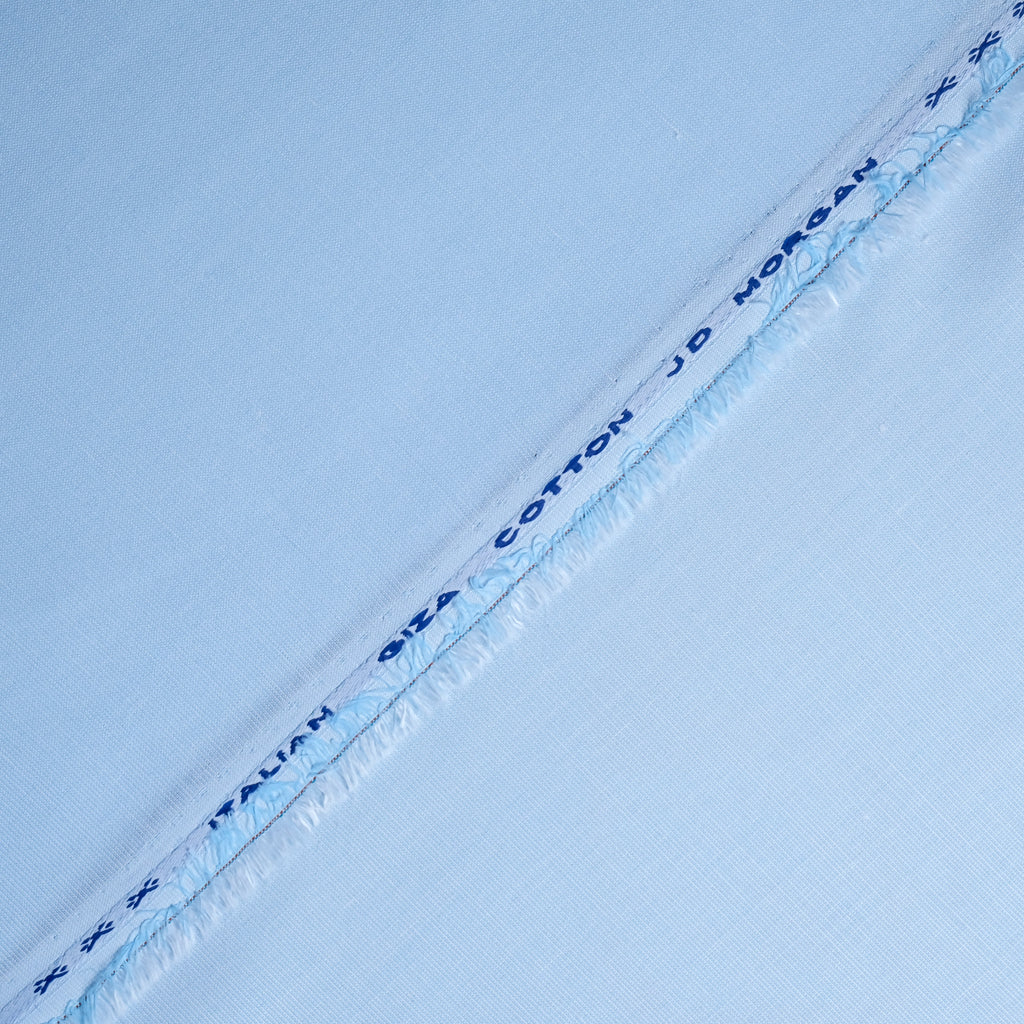 Sky Blue 100% Pure Egyptian FilaFil Cotton Plain Fabric