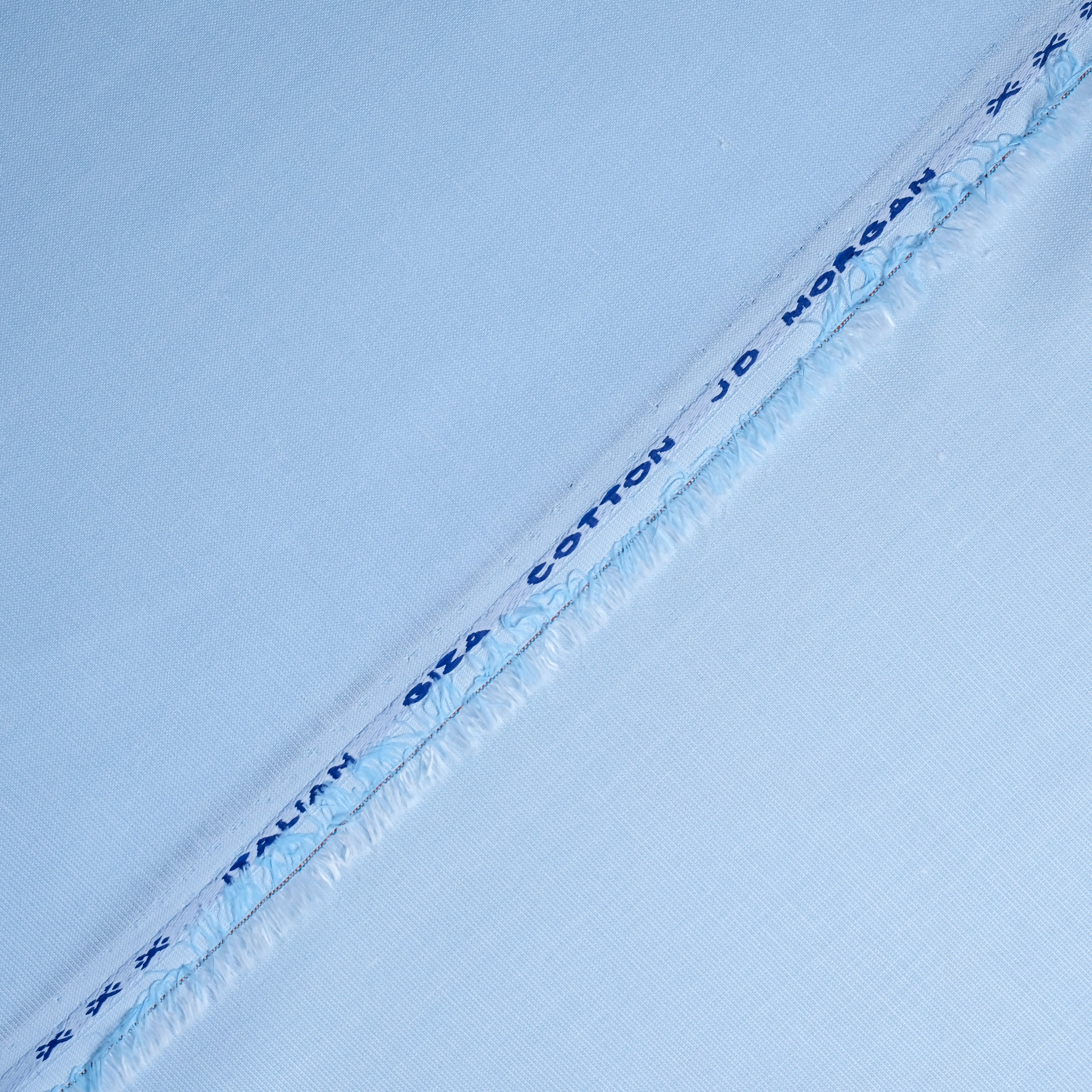 Sky Blue 100% Pure Egyptian FilaFil Cotton Plain Fabric