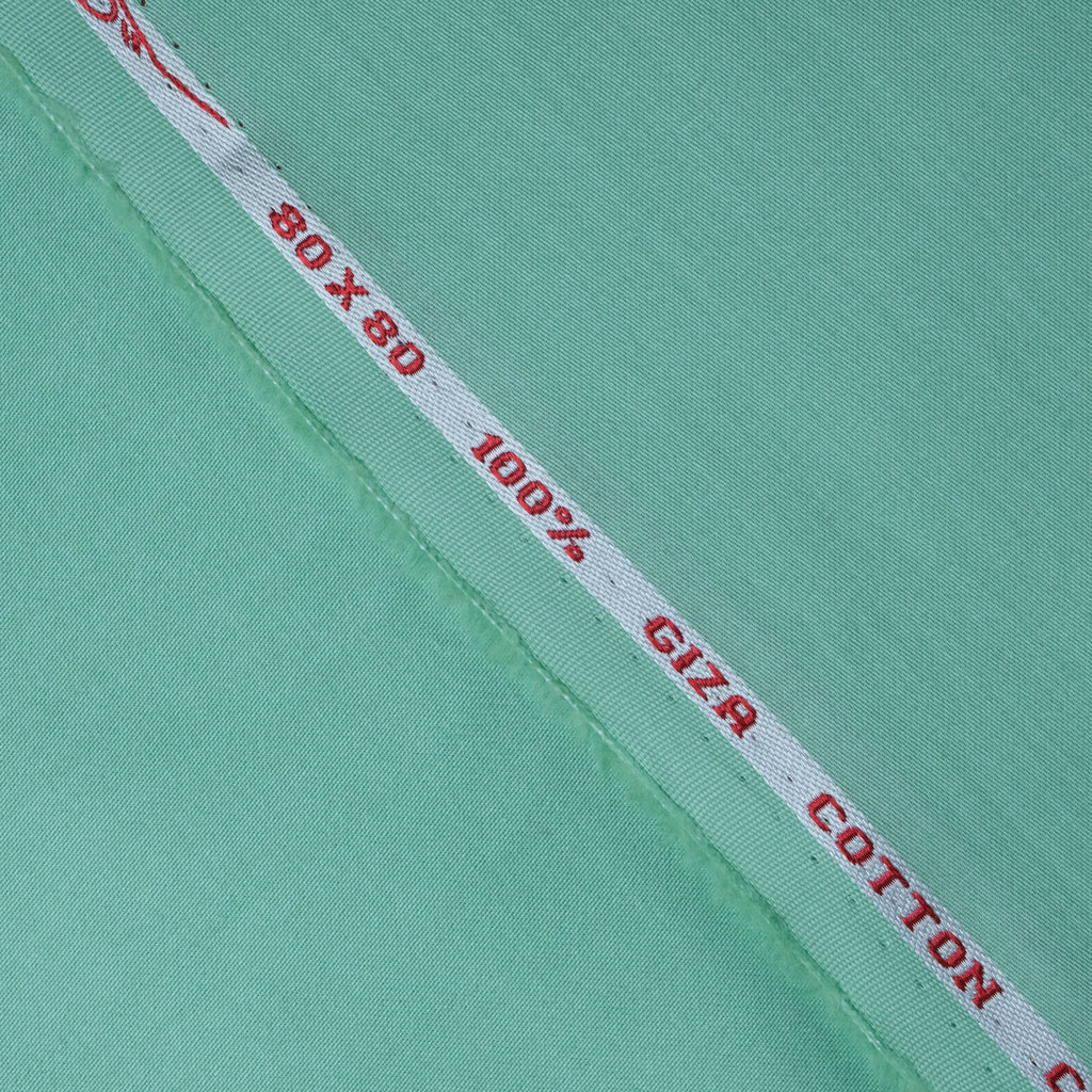 Light Green 100% Giza Cotton Plain Fabric