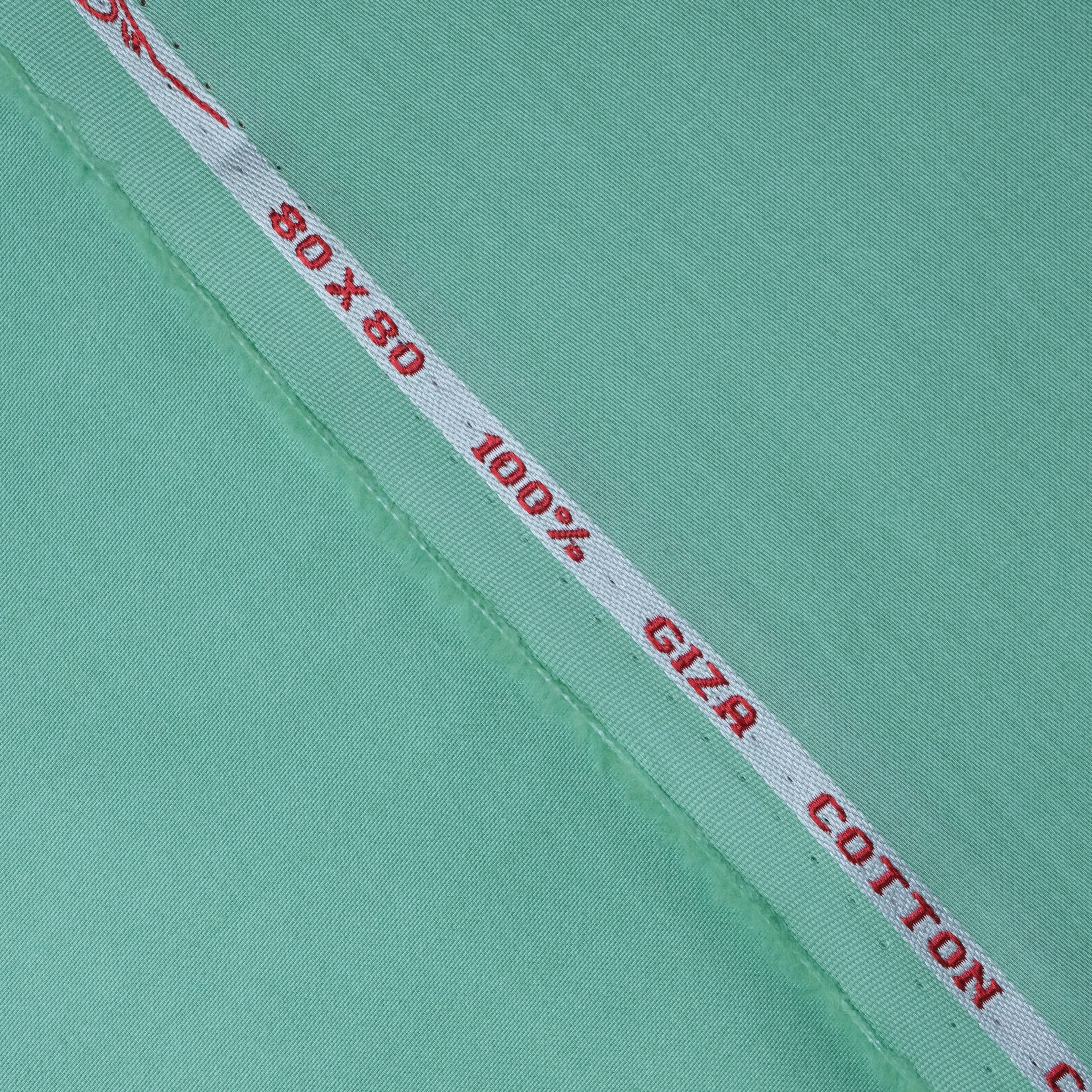 Light Green 100% Giza Cotton Plain Fabric