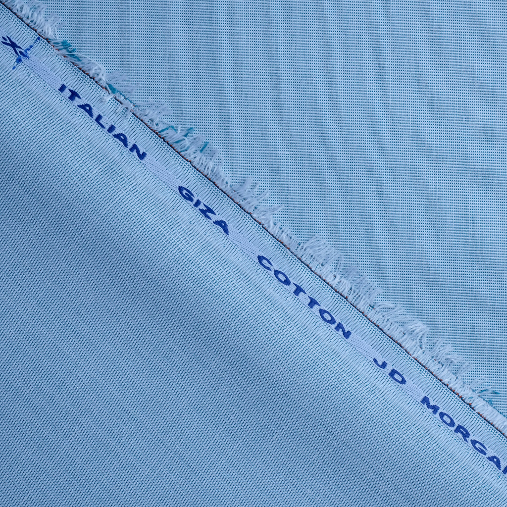 Light Blue 100% Egyptian Filafil Cotton Plain Fabric