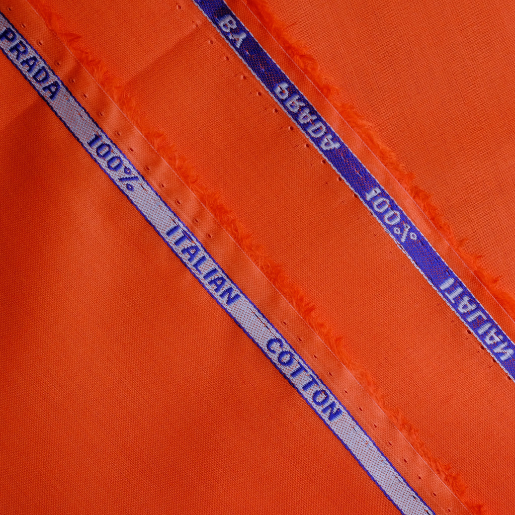 Orange Red 100% Pure Paper Cotton Plain Fabric, Minister Look.