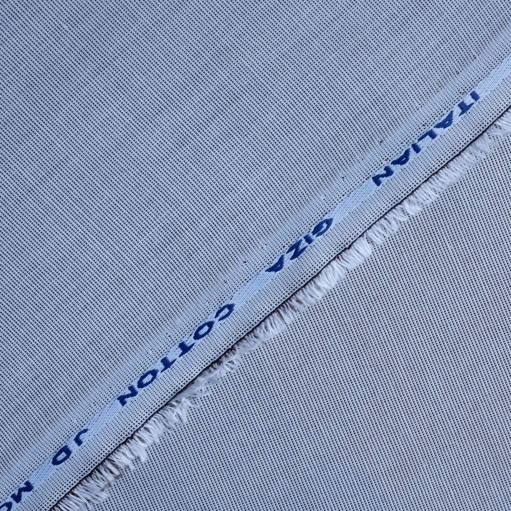 Silver Lightsteel Blue 100% Pure Egyptian FilaFil Cotton plain Fabric