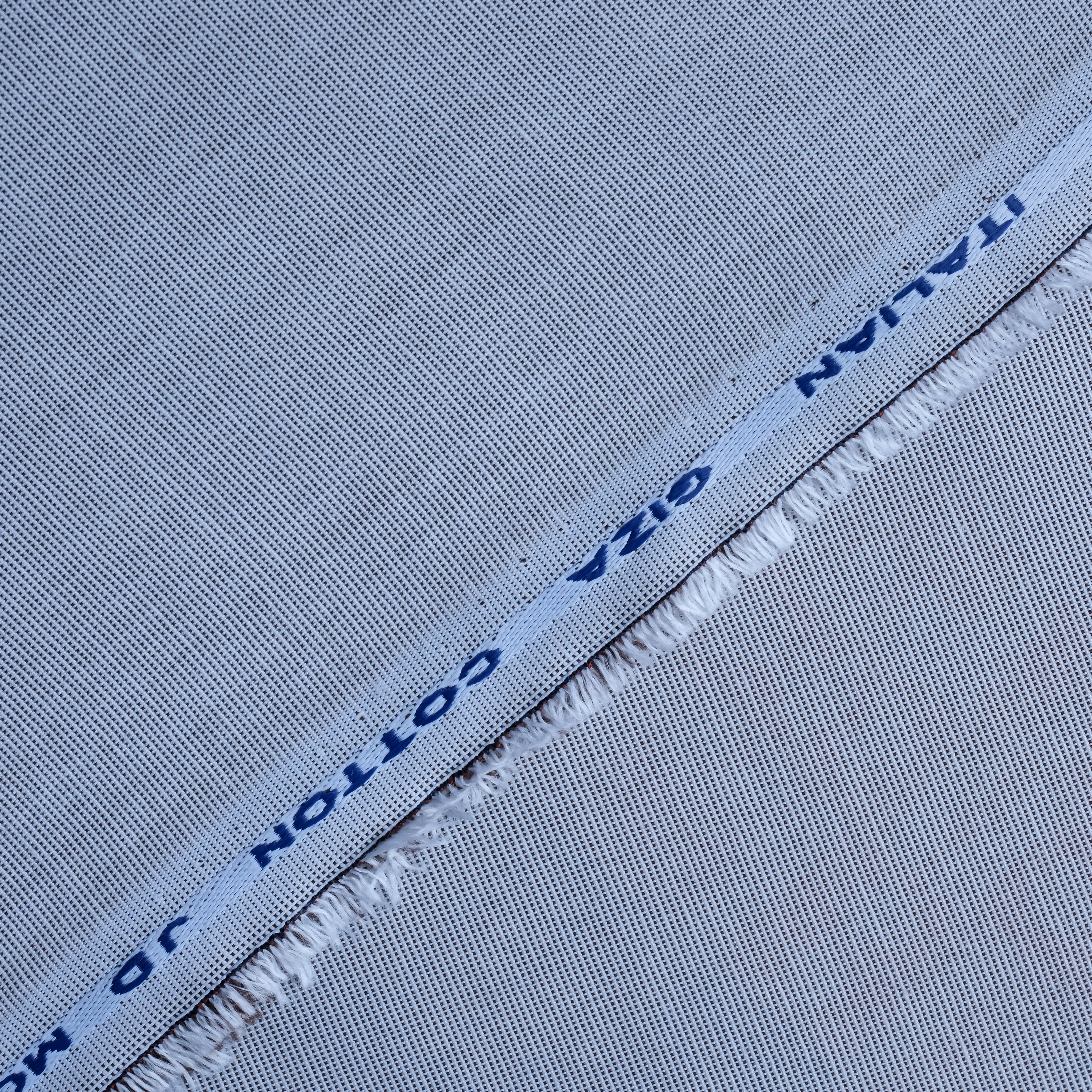 Silver Lightsteel Blue 100% Pure Egyptian FilaFil Cotton plain Fabric